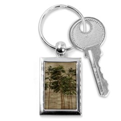 Vintage Bamboo Trees Key Chains (rectangle)  by snowwhitegirl