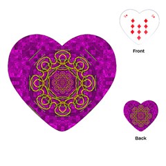 Star Of Freedom And Silent Night Playing Cards (heart) by pepitasart
