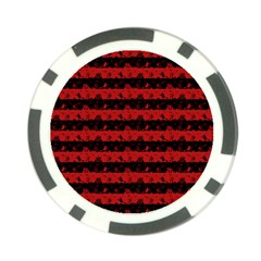 Blood Red And Black Halloween Nightmare Stripes  Poker Chip Card Guard (10 Pack) by PodArtist