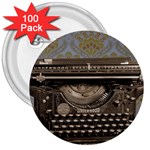 Typewriter 3  Buttons (100 pack)  Front
