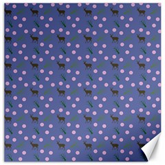 Blue Deer Pattern Canvas 20  X 20  by snowwhitegirl
