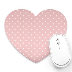 Little  Dots Pink Heart Mousepads by snowwhitegirl