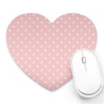 Little  Dots Pink Heart Mousepads Front