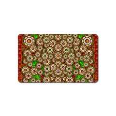 Flower Wreaths And Ornate Sweet Fauna Magnet (name Card) by pepitasart
