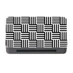 Basket Black Lines Stripes White Memory Card Reader with CF Front