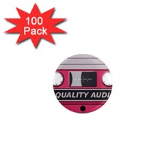 Pink Cassette 1  Mini Magnets (100 Pack)  by vintage2030