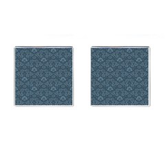 Damask Blue Cufflinks (square) by vintage2030