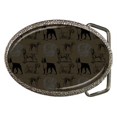Dog Pattern Brown Belt Buckles by snowwhitegirl
