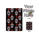 Skull Pattern Black Playing Cards 54 (Mini) Front - Club6