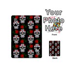 Skull Pattern Black Playing Cards 54 (Mini) Front - Spade9