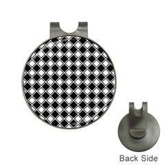 Square Diagonal Pattern Seamless Hat Clips With Golf Markers by Simbadda
