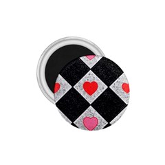 Diamonds Hearts Mosaic Pattern 1 75  Magnets by Simbadda