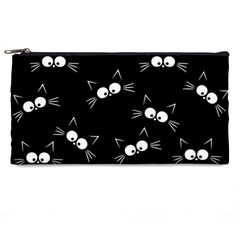 Cute Black Cat Pattern Pencil Cases by Valentinaart