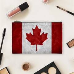 Canada Grunge Flag Cosmetic Bag (medium) by Valentinaart