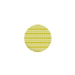 Circles Lines Yellow Modern Pattern 1  Mini Magnets Front