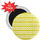 Circles Lines Yellow Modern Pattern 2.25  Magnets (10 pack)  Front
