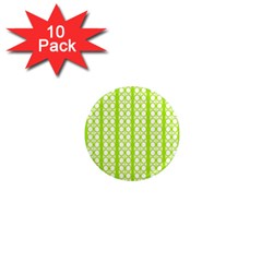 Circle Stripes Lime Green Modern Pattern Design 1  Mini Magnet (10 Pack)  by BrightVibesDesign