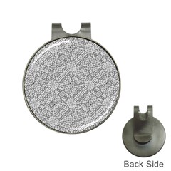 Geometric Grey Print Pattern Hat Clips With Golf Markers by dflcprints