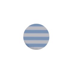 Bold Stripes Soft Blue 1  Mini Magnets by BrightVibesDesign