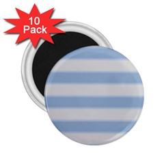 Bold Stripes Soft Blue 2 25  Magnets (10 Pack)  by BrightVibesDesign