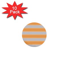 Bold Stripes Yellow Pattern 1  Mini Buttons (10 Pack)  by BrightVibesDesign