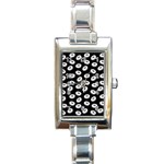 Donuts pattern Rectangle Italian Charm Watch Front