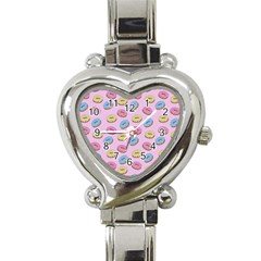 Donuts Pattern Heart Italian Charm Watch by Valentinaart