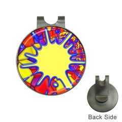 Embroidery Dab Color Spray Hat Clips With Golf Markers by Simbadda