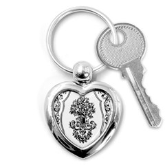 Floriated Antique Scroll Fruit Key Chains (heart)  by Simbadda