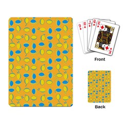 Lemons Ongoing Pattern Texture Playing Cards Single Design by Celenk