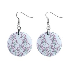 Flower Pattern Pattern Design Mini Button Earrings by Celenk