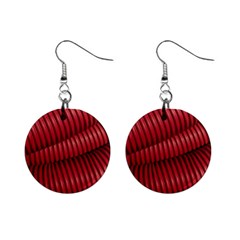 Tube Plastic Red Rip Mini Button Earrings by Celenk