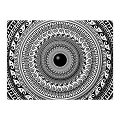 Graphic Design Round Geometric Double Sided Flano Blanket (mini)  by Simbadda