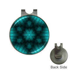 Abstract Pattern Black Green Hat Clips With Golf Markers by Simbadda
