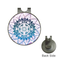 Mandalas Symmetry Meditation Round Hat Clips With Golf Markers by Simbadda