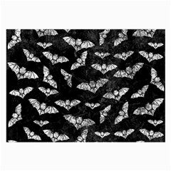 Vintage Halloween Bat Pattern Large Glasses Cloth (2-side) by Valentinaart