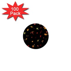 Fireworks Christmas Night Dark 1  Mini Magnets (100 Pack)  by Simbadda