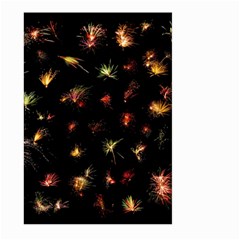 Fireworks Christmas Night Dark Large Garden Flag (two Sides) by Simbadda
