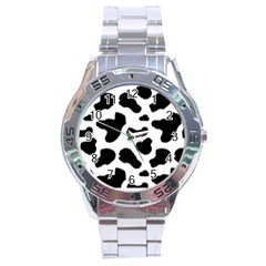 Cheetah Print Stainless Steel Analogue Watch by NSGLOBALDESIGNS2
