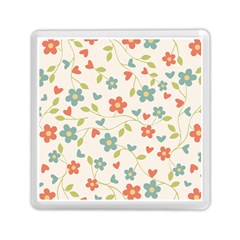 Flowers Pattern Memory Card Reader (square) by Hansue