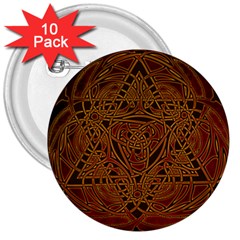 Beautiful Art Pattern 3  Buttons (10 Pack)  by Nexatart