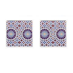 Morocco Essaouira Tile Pattern Cufflinks (square) by Nexatart