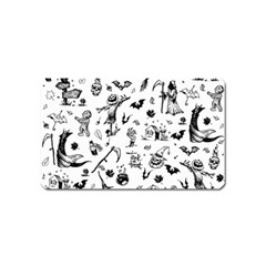 Halloween Pattern Magnet (name Card) by Valentinaart