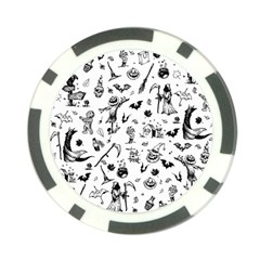 Halloween Pattern Poker Chip Card Guard (10 Pack) by Valentinaart