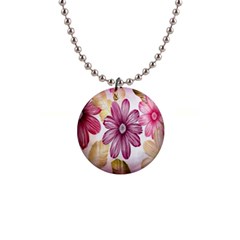 Print Fabric Pattern Texture 1  Button Necklace by Sapixe