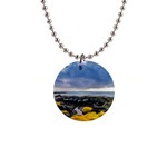 Iceland Nature Mountains Landscape 1  Button Necklace Front