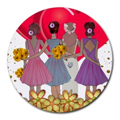 Girl Power Round Mousepads by burpdesignsA