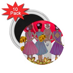 Girl Power 2 25  Magnets (10 Pack)  by burpdesignsA