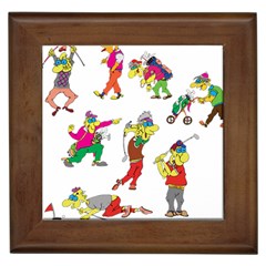 Golfers Athletes The Form Of Framed Tiles by Sapixe