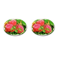 Figure Watercolor Art Nature Cufflinks (oval) by Sapixe